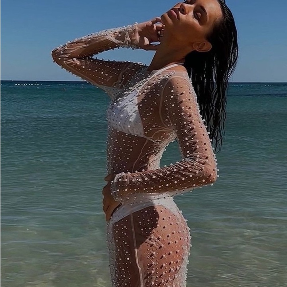 Beach Bunny Champagne Nights Mesh Dress
